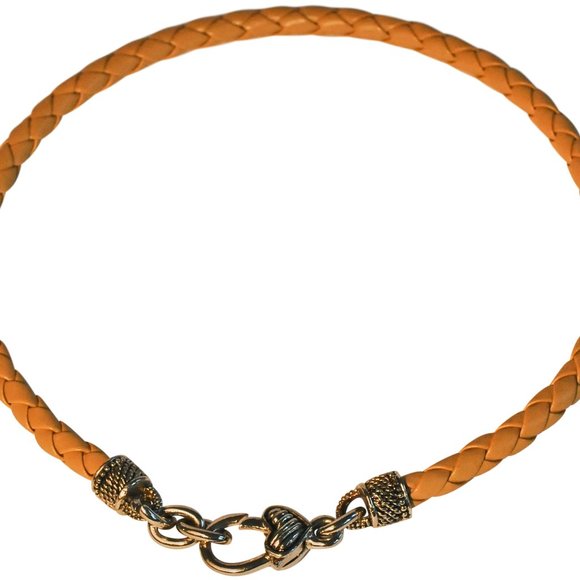 2PCS,  LEATHER NECKLACE WITH SILVER HEART ENHANCER - Picture 5 of 8